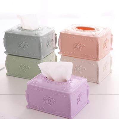 Vintage European Carving Style Tissue Box Paper Case Storage Holder Home Decor