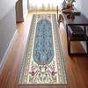 Vintage Floral Runner Rug with Ornate Botanical Pattern Non Slip Hallway Rug Elegant Traditional Long Narrow Floor Rugs