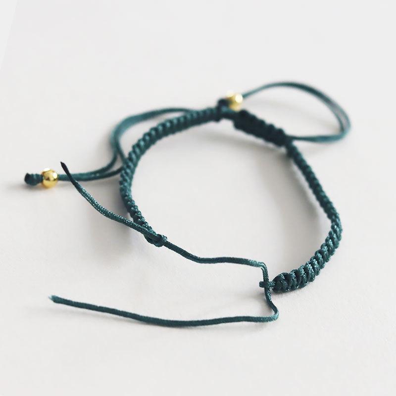 Handmade Agate Engraved Ethnic Children's Bracelet with Square Knot and Family Names