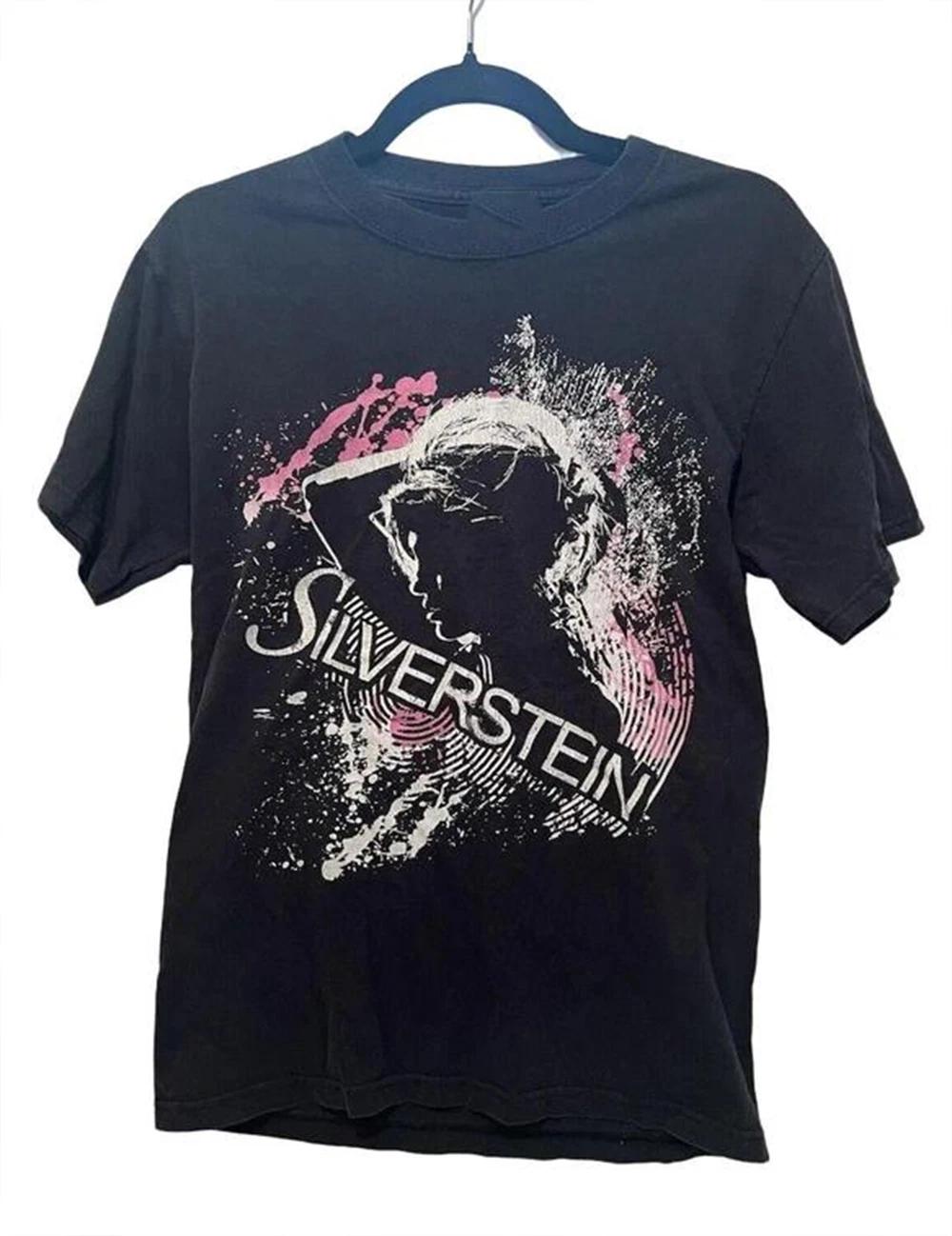 

BAND Silverstein Rock Band Concert Tour T-Shirt Graphic Short Sleeve Shirt Unisex Men Women Summer Casual Crew Neck Cotton Tee S