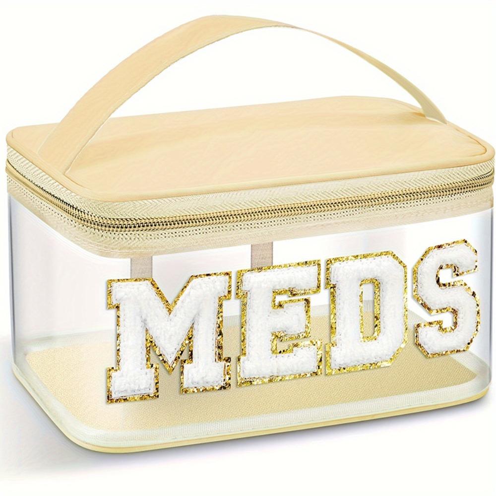 

PVC Transparent Wash Bags Waterproof Travel Makeup Bags Gift Medicine Storage Bag Girls Beige - MEDS