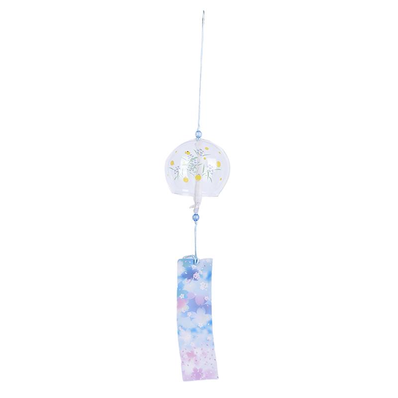 

1PC Sakura Wind Chimes Kawaii Room Decor Japanese Glass Bell Hanging Craft Furin Cherry Blossom Pendant Decoration
