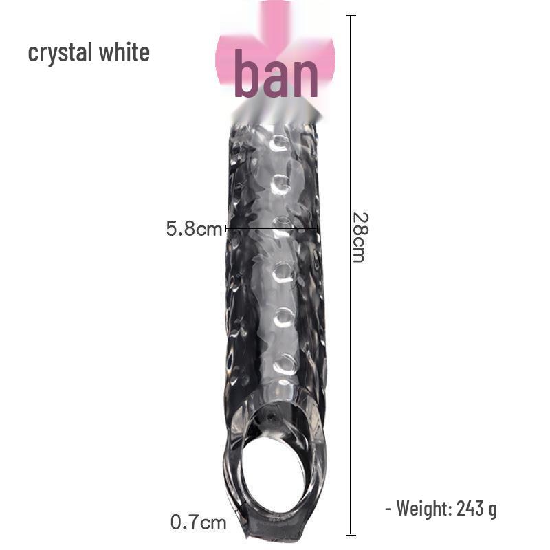 Armor Man Mânecă Extensie Penis Dinte de Lup de Cristal pentru Cupluri