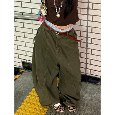 American Retro Washed Gallery Scimitar Jeans Children's New Loose Lazy Floor Pants