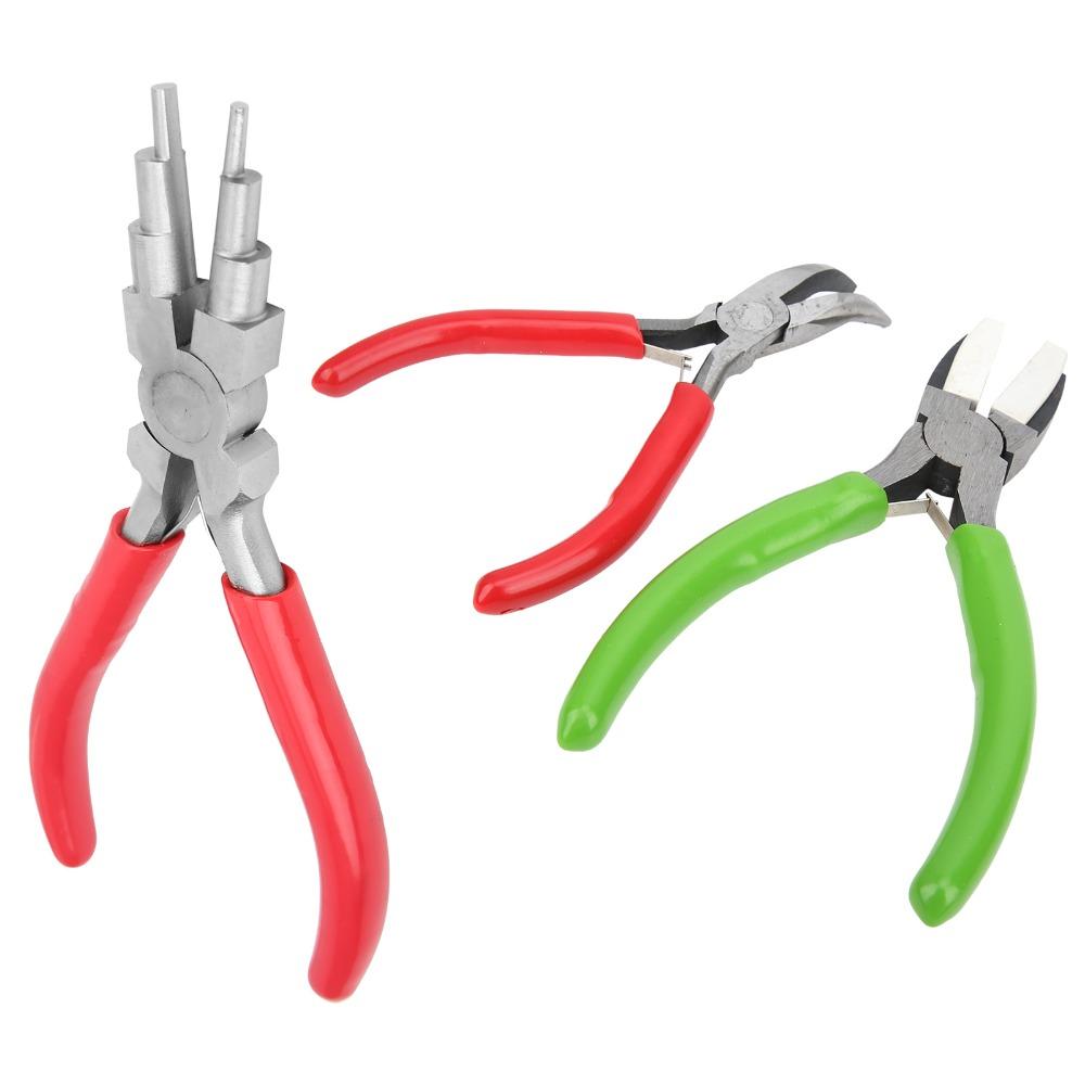 3pcs Flat Nose Bail Making Pliers Set 6-in-1 Function Nylon Pliers Sets  DIY Jewelry
