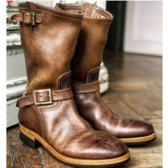 Fibbia Cintura Anno Stivali Medi Stivali da Uomo JGB2020N0003017 Chelsea Boots Stivali da Uomo