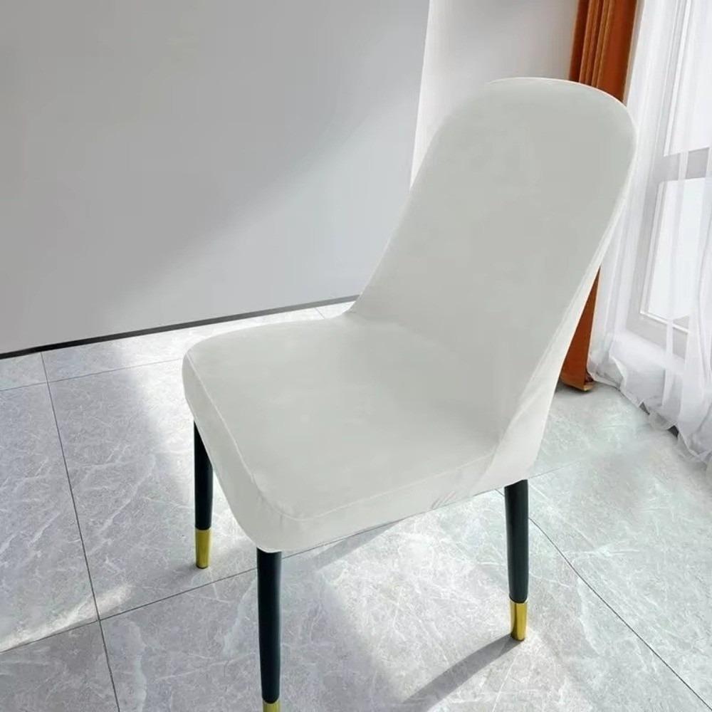 

New Velvet Chair Slipcovers Universal Solid Color Seat Case Washable Adjustable Elastic Seat Protector Case Dining Room белый