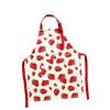 Cotton Kitchen Apron For Kids Strawberry Pattern Kitchen Baking Painting Apron for Craft Activity with Adjustable Strap