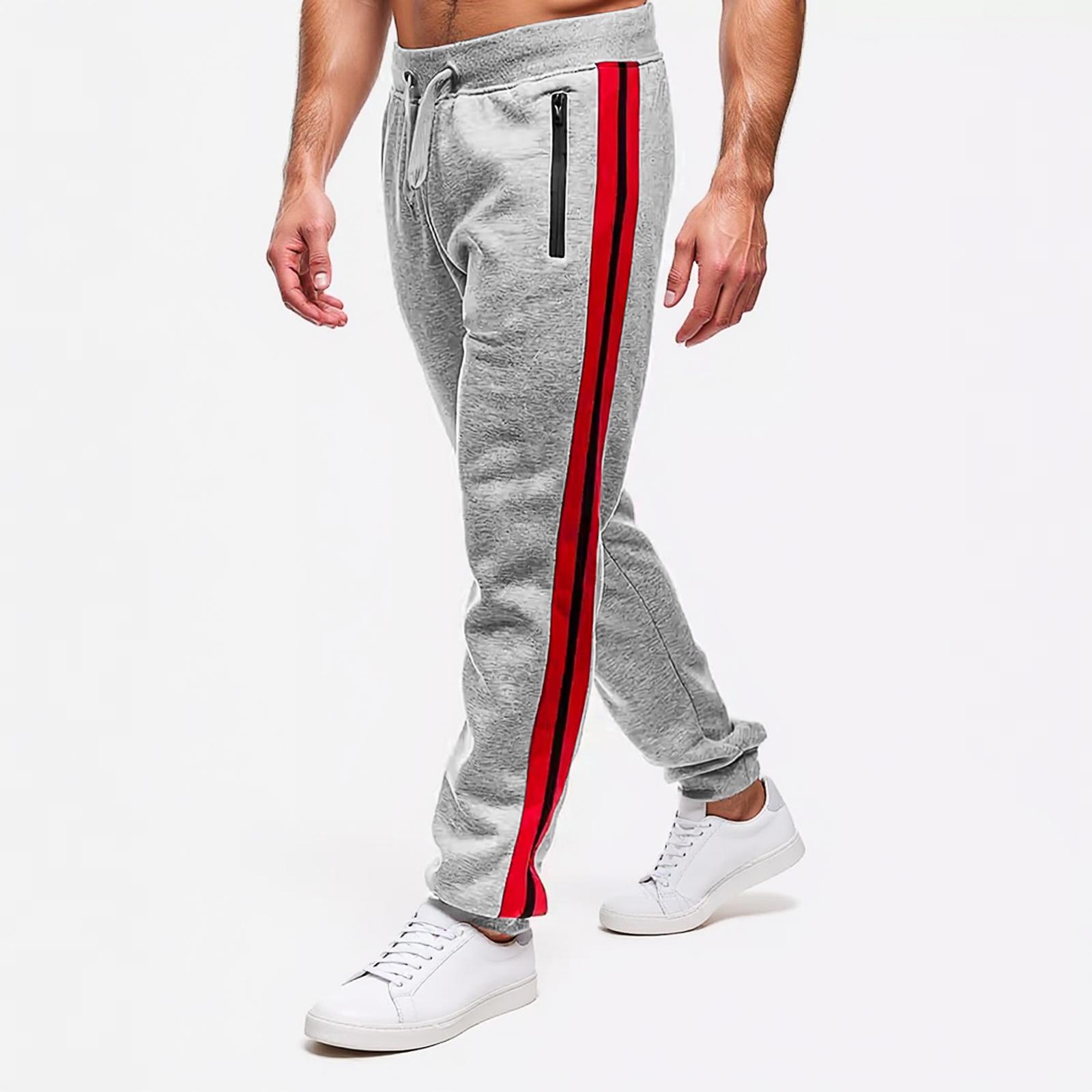 

Мужские спортивные и повседневные брюки с карманами на молнии XL светло-серый