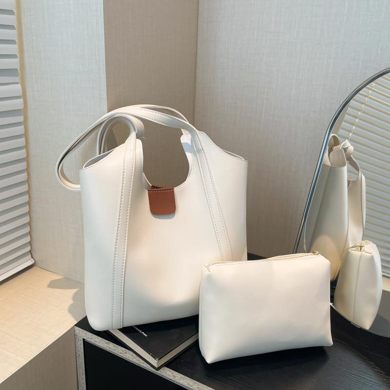 Pu Bucket Bag With Magnetic Closure For Daily Use Womens Fashion