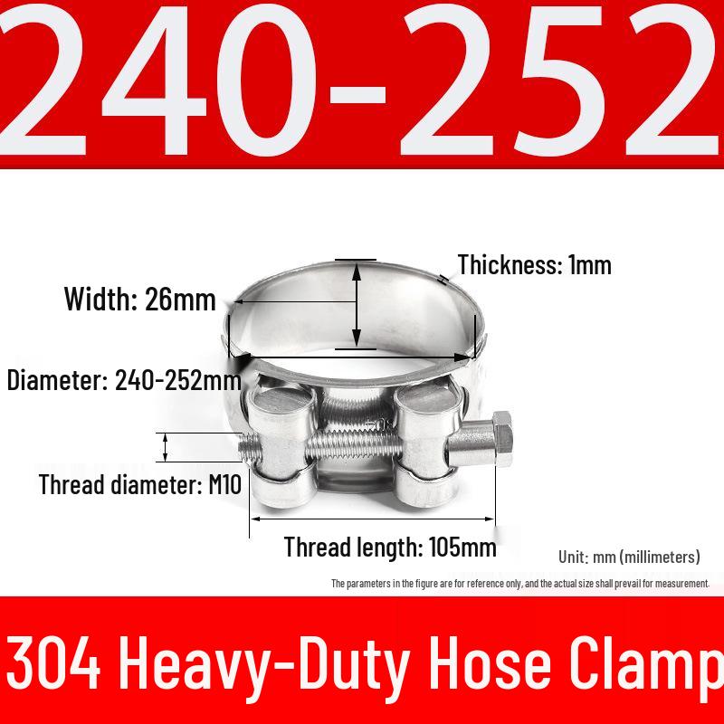 304 Stainless Steel European-Style Single Head Hose Clamp