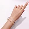 Diamond-Studded Double-Circle Detachable Double-Ring Bangle - High-End European & American Fashion for Women