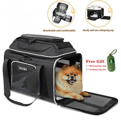 Borse per il trasporto di animali domestici Petskd Estensione Superiore Borsa morbida portatile per cani Pieghevole Traspirante Approvata per viaggi in aereo Borsa per gatti