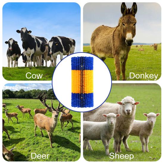 1 Set Livestock Scratch Brush with Screw Hard Bristle Goat Cattle Cow