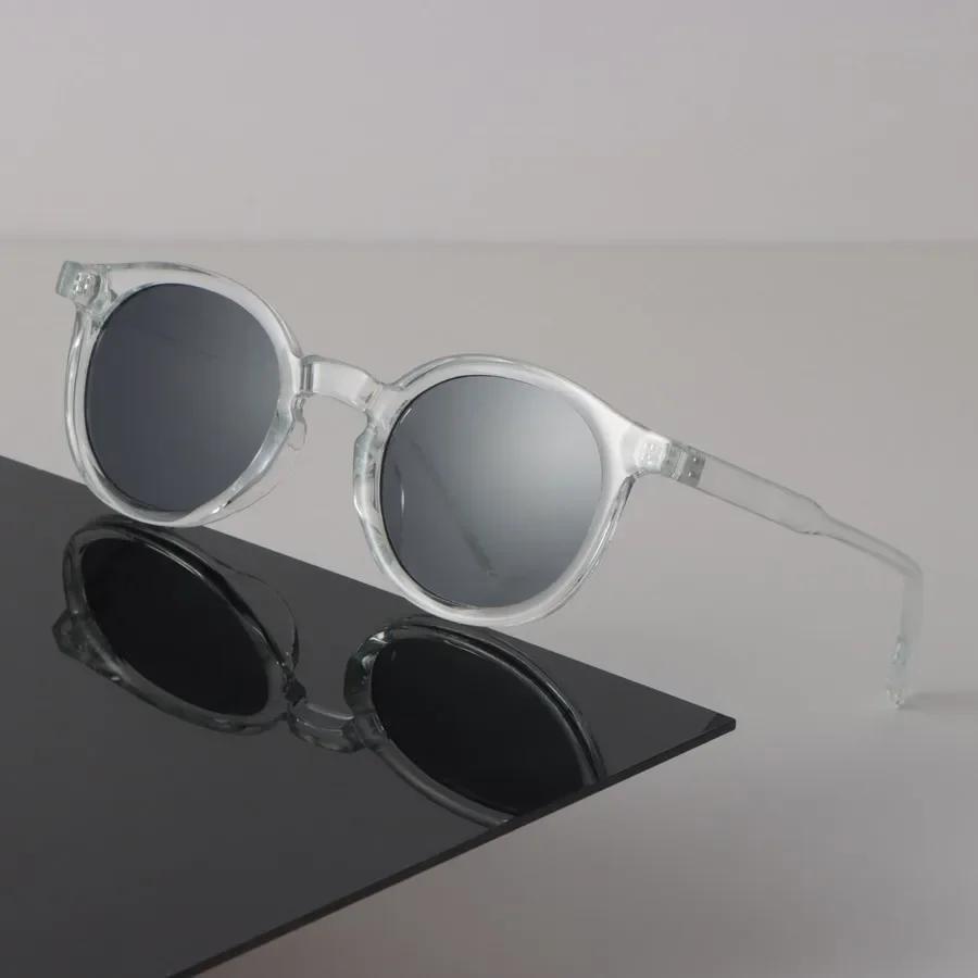 Luxury Sunglasses Women Men Round Mirror Lens Brand Designer Black Sun Glasses Trendy Eyewear Unisex Sexy Cool