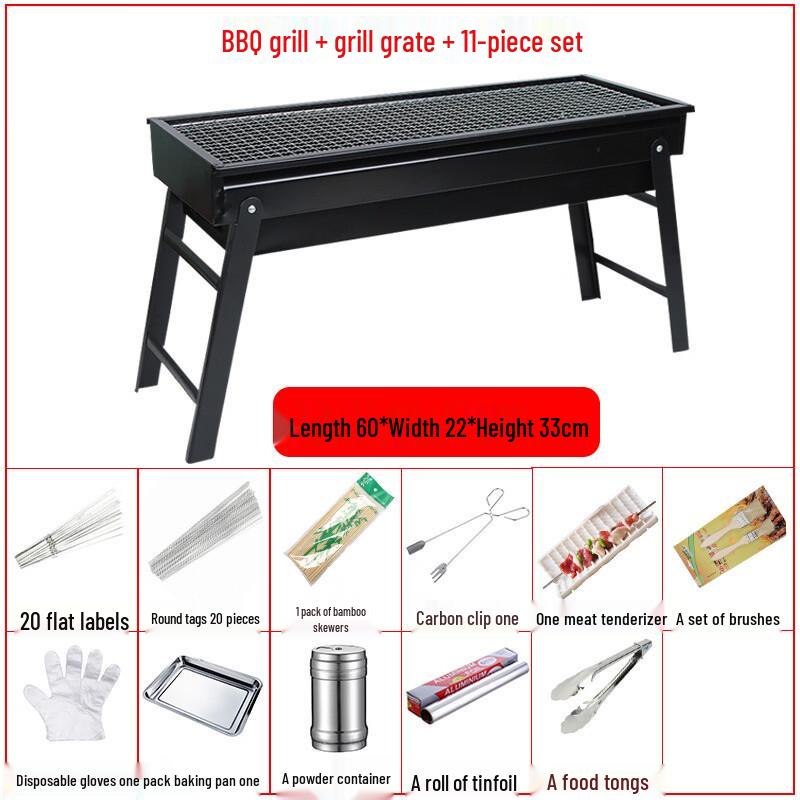 Tiemuyun Folding Outdoor Charcoal BBQ Grill
