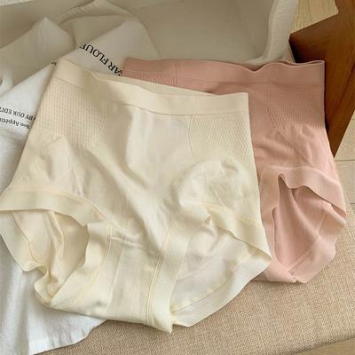 Large Size Women Spring and Autumn High Waist Abdominal Lift Hip Antibacterial Breathable High Stretch Briefs