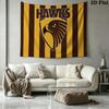 Hawthorn Hawks Wandteppich Ästhetischer Wandbehang Bedruckter Stoffdecke Dekorative Wandteppiche für Schlafzimmer Wohnzimmer Heimdekoration