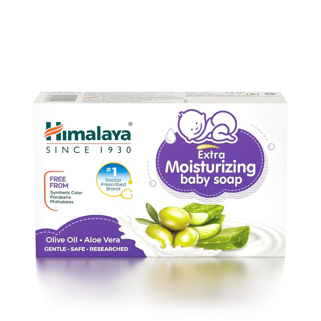 Himalaya Extra Moisturizing Baby Soap 75GM Gentle Winter Skin Care Pack