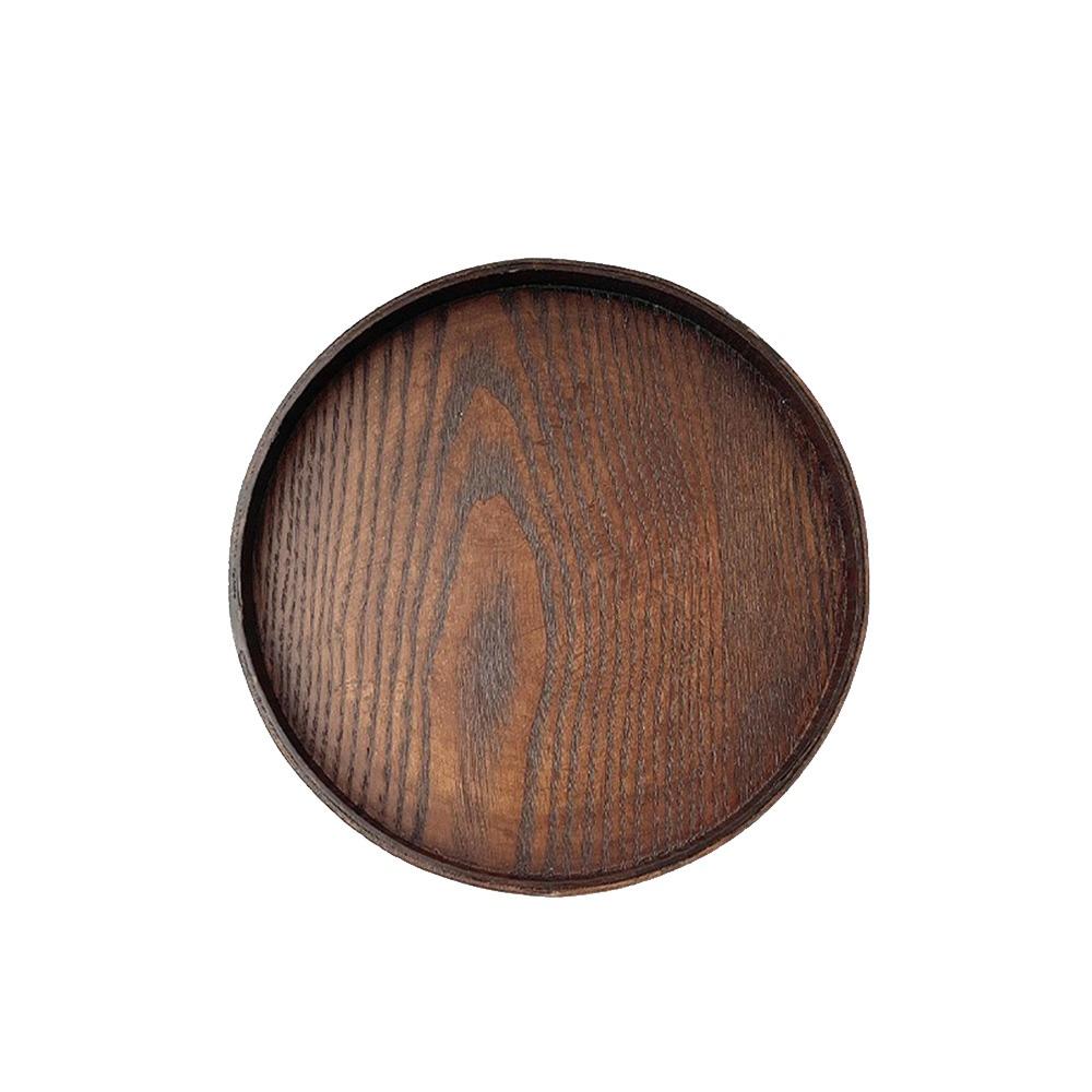 Wooden Wood Platte 21/24/27/30/33cm Decorative Tray Vintage Serving Tray  Coffee Home Table