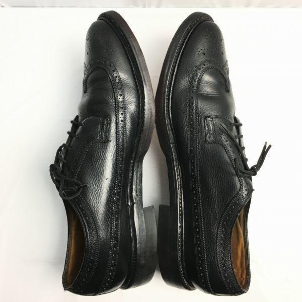 FLORSHEIM Imperial 80s Kenmoor Wingtip Business Shoes Black Size 11D 28.5-29.5 Men's(USED)