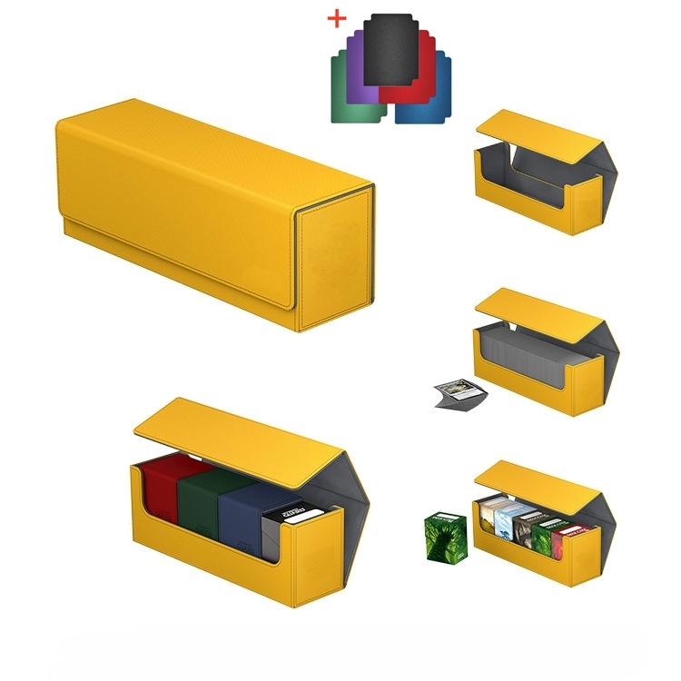 Card Deck Case for 400+ Trading Cards with 5pcs Divider PU Magnetic Storage Box Holder Sleeve Card for Game YuGiOh MTG Star Card