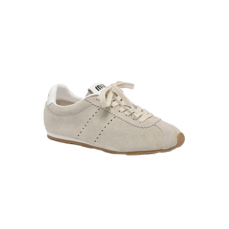 Leather retro Forrest Gump shoes women's 2025 spring and summer new versatile soft-soled casual sports board shoes flat-soled white shoes women