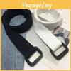 Stylish Pink Canvas Belt For Women With Double Ring Buckle In Minimalist Design