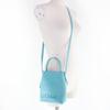 Excellent Chloe Shoulder Bag Sense Micro Tote Bag Logo Embroidery Leather Blue Used