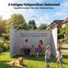 3-Piece Set Side Panels with Zipper for 3 x 3 m Gazebo, Dark Blue