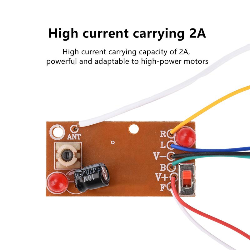 Four-Channel Rc Remote Control Module Diy Rc Car Transmitter Receiver Board 27Mhz Long Range High Power Motor Controller