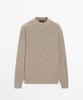 Masimodutti Turtleneck Cotton Blend Knit Sweater