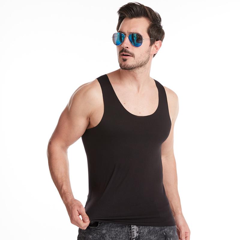 Men's Summer Modal Elastic Vest - Large Size Sleeveless Fitness T-Shirt