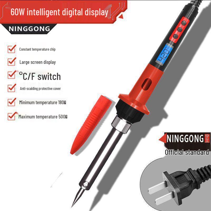 High-Power Electric Soldering Iron Set with Temperature Control, Ideal for Industrial and Home Use