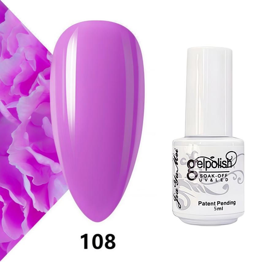 GELPOLISH Nail Art Set: Base, Top Coat, Transparent & White Gel Polishes