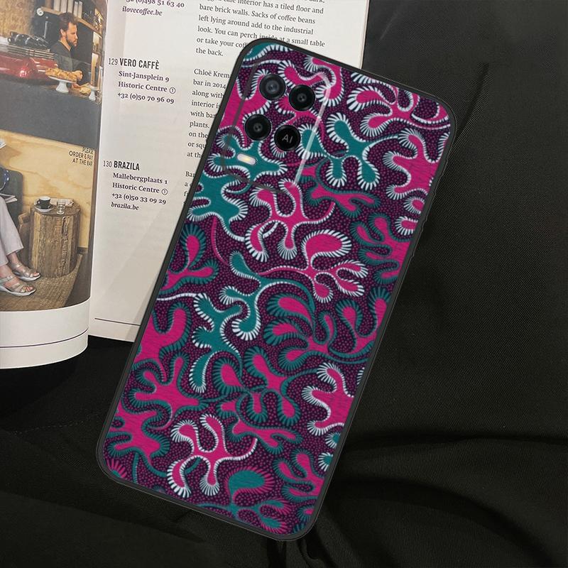 African Fabric Print For Oppo A58 A18 A38 A78 A98 A17 A77 A80 A40 A60 A16 A76 A96 A74 A94 A54 A15 A57S Phone Case