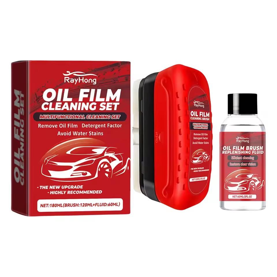 Car Glass Oil Film Remover Glass Cleaning Board Hydrophobic Windshield Oil Film Cleaning Brush Stain Remover Auto Detailing Tool