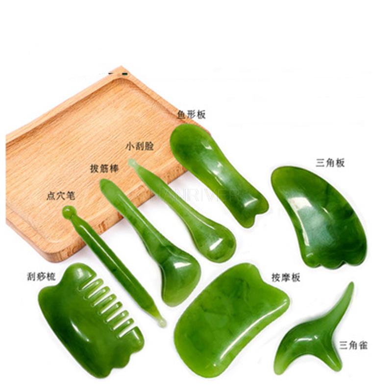 8 PCS/set resin wax scrapping plate small shave neck massage waist face massage dial the reinforced bar