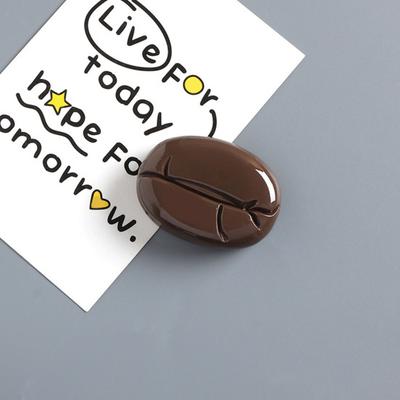 Imán de Nevera de Grano de Café 3D Resina Tema Café Accesorios Magnéticos para Nevera Soporte para Notas Mensajes Fotos Decoración Regalo para Amante del Café