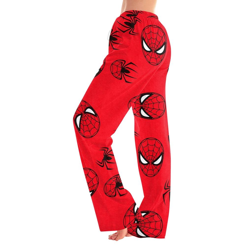 Women's Casual Printed Pants with Elastic Waist for Home and Sleep