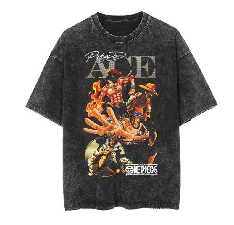 

One Piece D.ACE Cosplay Anime Manga T-Shirt Tee Undershirt Cotton 3XL