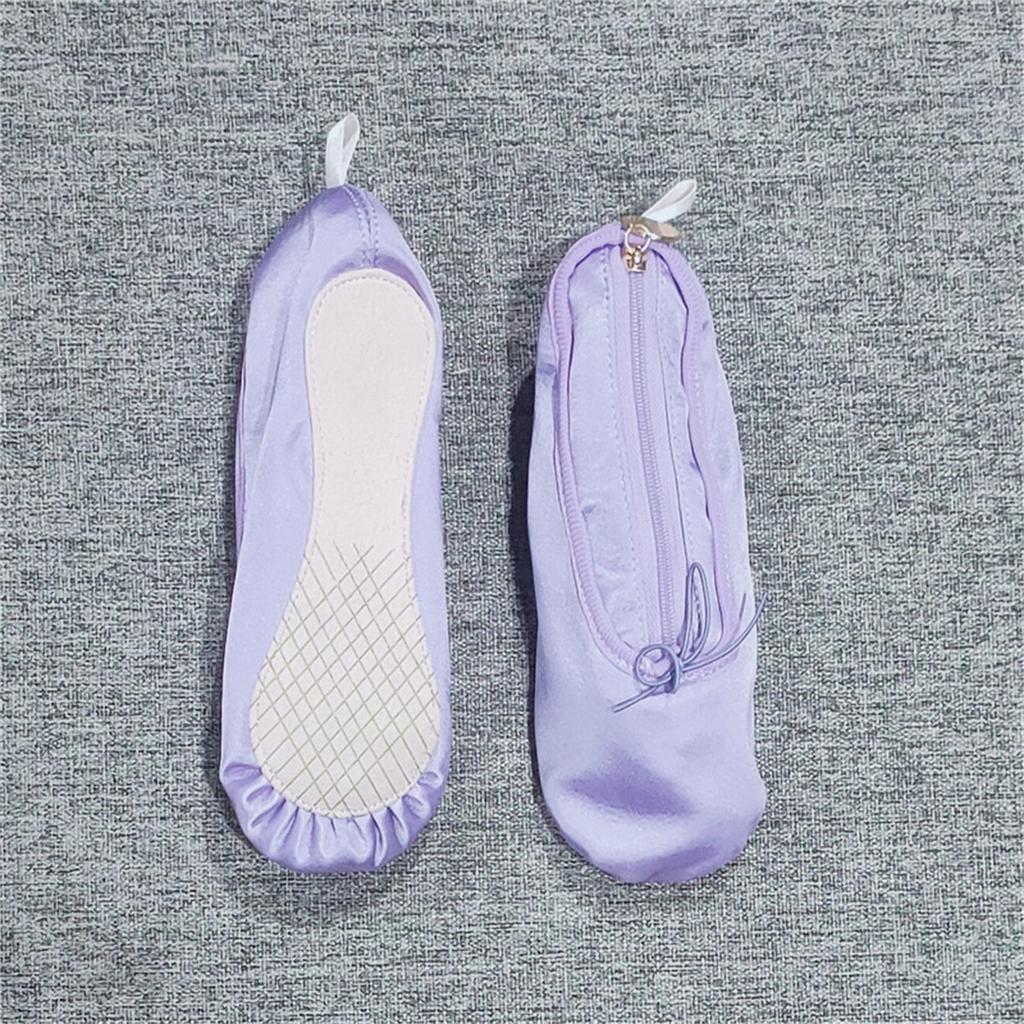 Creative Ballet Shoe Shape Cosmetic Bag Lipstick Storage Bag Ballet Shoe Storage Case Fabric Texture Suitable for Travel