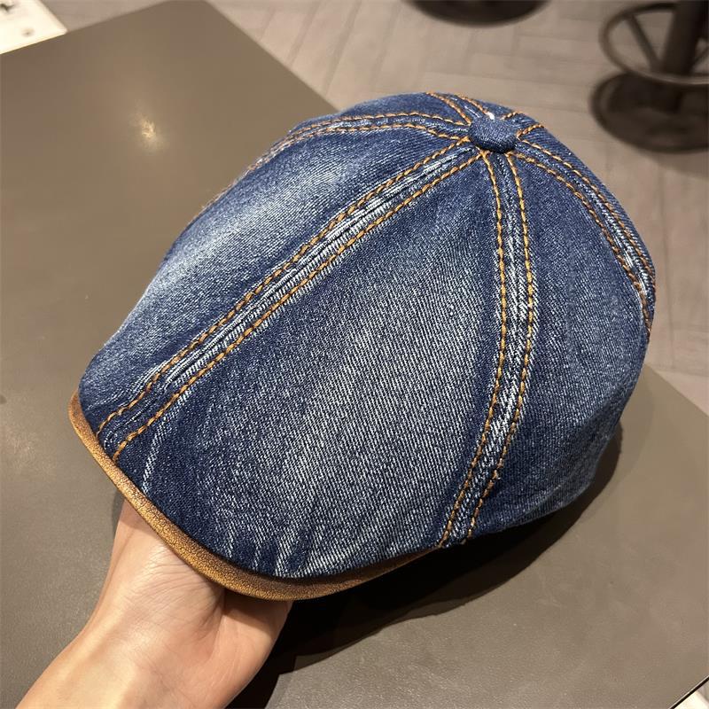 Retro Newsboy Cowboy Hat Unisex Spring Summer Versatile Reversible Sun Travel Snapback Cap All Match