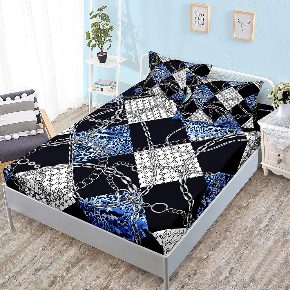 Three-Piece Mattress, Mattress Cover Chain, Cool Mattress Protective Cover Sheet 100*190*40cm*1 Pillowcase 51*75cm*1