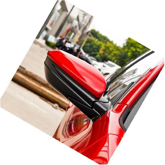 Right Side Mirror Cap Cover Replacement Glossy Red Compatible for Honda Civic 2016-2020