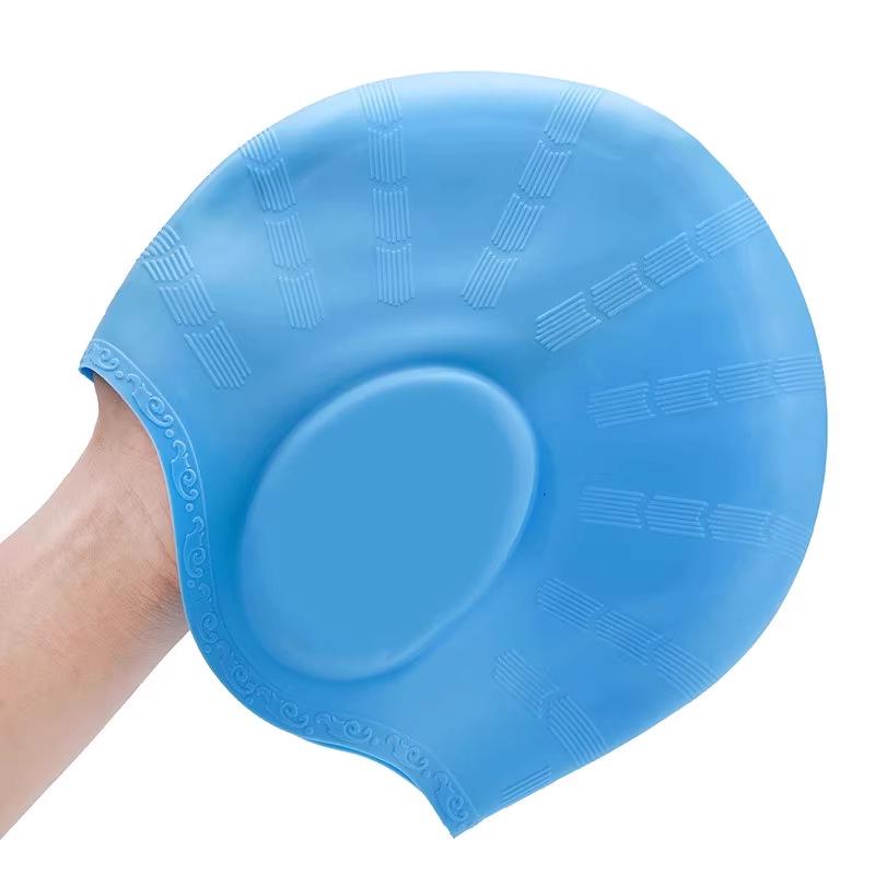 2025 Waterproof Silicone Swim Cap for Men & Women - Extra Large, Comfortable Fit for Long Hair