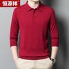Hengyuanxiang Men's Machine Washable 100% Fine Wool Polo Sweater