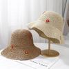 Women Foldable Anti-UV Casual Summer New Sunshade Travel Sweet Grass Little Flower Beach Bucket Hat
