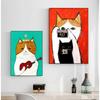 Cats and Dog Nordic Cute Simple Cartoon Canvas Poster Unframed Wall Art Painting Fashion Home Decoration living room accessories