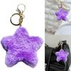 Sturdy Plush Key Ring Star Shape Blue Keychain For Easy Recognition In Daily Commute Or Travel Essential